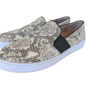 Vionic Dementra Black Cream White Snake Pattern Comfort Sneakers Women's 9.5